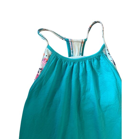 Girls 10 Ivivva Lululemon Athletica Double Dutch Layered Tank Top Active Gym Run - Picture 2 of 5
